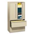 Office & Office Supplies | HON H785LS.L.L Brigade 700 Series 36 in. x 18 in. x 64.25 in. Three-Shelf Enclosed Storage with Two File Drawers - Putty image number 3