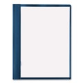 Office Jansan | ACCO A7026102A 8.5 in. x 11 in. 0.5 in. Capacity Prong Fastner Vinyl Report Cover - Clear/Blue (10/Pack) image number 1