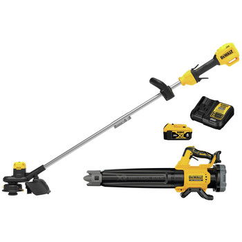  | Dewalt DCKO215M1 20V MAX XR Brushless Lithium-Ion Cordless String Trimmer and Blower Combo Kit (4 Ah)