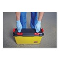 Mop Buckets | Rubbermaid Commercial HYGEN FGQ95088YEL HYGEN 6.8 Gallon Plastic Charging Bucket (Yellow) image number 3