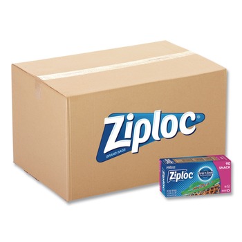 Ziploc 315892 6.5 in. x 3.25 in. Seal Top Snack Bags - Clear (1080/Carton)