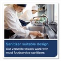 Paper Towels and Napkins | Tork 192291 11.75 in. x 14.75 in. 1-Ply Small Pack Foodservice Cloth - Unscented/White/Red Stripe (4/Carton) image number 6