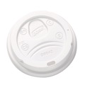  | Dixie D9542 10 oz. - 16 oz. Hot Cups Drink-Thru Dome Lids - White (1000/Carton) image number 2