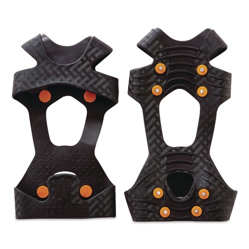 Fall Protection | Ergodyne 16753 Trex 6300 One Piece Slip-on Ice Cleats - Medium Black (1-Pair) image number 0