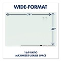  | Quartet G7442E Element Aluminum Frame 74 in. x 42 in. Glass Dry-Erase Board - White/Silver image number 1