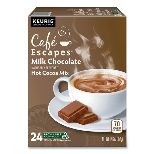 Office Jansan | Cafe Escapes 5000330121 Hot Cocoa K-Cups - Milk Chocolate (24/Box) image number 0