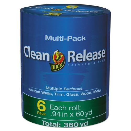 Tapes | Duck 240459 Clean Release 0.94 in. x 60 yards 3 in. Core Painter's Tape - Blue (6/Pack) image number 0