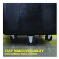 Trash & Waste Bins | Rubbermaid Commercial FG461600BLA 119.7 gal. 500 lbs. Capacity Plastic/Metal Cube Truck - Black image number 10