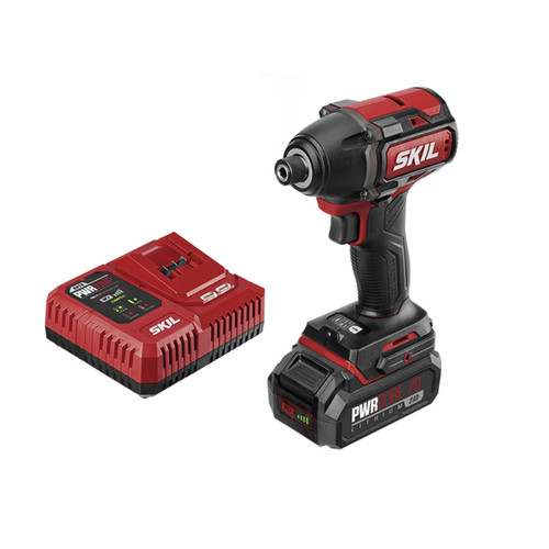 Impact Drivers | Skil ID573902 20V PWRCORE20 Brushless Lithium-Ion 1/4 in. Cordless Hex Impact Driver Kit with Automatic PWRJUMP Charger (2 Ah) image number 0