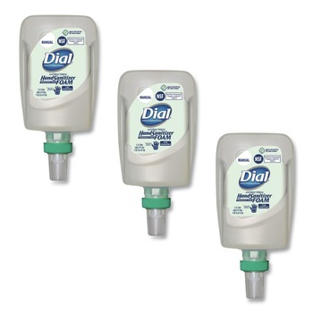 Dial Professional 1.2 Liter Bottle Antibacterial Foaming Hand Sanitizer Refill for FIT Manual Dispenser - Fragrance-Free (3/Carton)