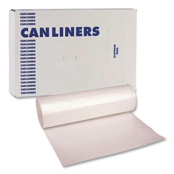 Boardwalk 40 in. x 46 in. 45 gal. 0.9 mil Low-Density Waste Can Liners - Clear (100/Carton)