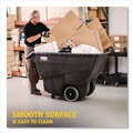 Trash Cans | Rubbermaid Commercial FG101100BLA 151 gal. 600 lbs. Capacity Plastic Structural Foam Tilt Truck - Black image number 5