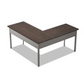 Cleaning & Janitorial Supplies | Linea Italia LITTR737MOC Trento Line 59.13 in. x 59.13 in. x 29.5 in. L-Shaped Desk - Mocha/Gray image number 10