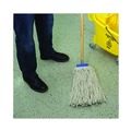 Mops | Boardwalk BWKCM22024 24 oz. Lie-Flat Head Cotton Fiber Mop Heads - White (12/Carton) image number 8