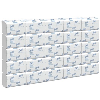 Scott 01960 7.8 in. x 12.4 in. 1-Ply Pro Scottfold Towels - White (25 Packs/Carton)