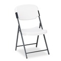 Office Chairs | Iceberg 64003 Rough n Ready 15.25 in. Seat Height Supports Up to 350 lbs. Commercial Folding Chair - Platinum Seat/Back, Black Base image number 0