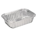 Labor Day Sale! Save $30 off $199! | Handi-Foil 2060-30-500 5.13 in. x 7.06 in. x 1.69 in. Aluminum Pan with 1.5-lb. Capacity - Silver (500/Carton) image number 2