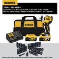 Impact Wrenches | Dewalt DCF913P2DWMT19248-BNDL 20V MAX Lithium-Ion 3/8 in. Cordless Impact Wrench Kit with (2) 5 Ah Batteries and (42-Piece) 6-Point 3/8 in. Combination Impact Socket Set Bundle image number 1