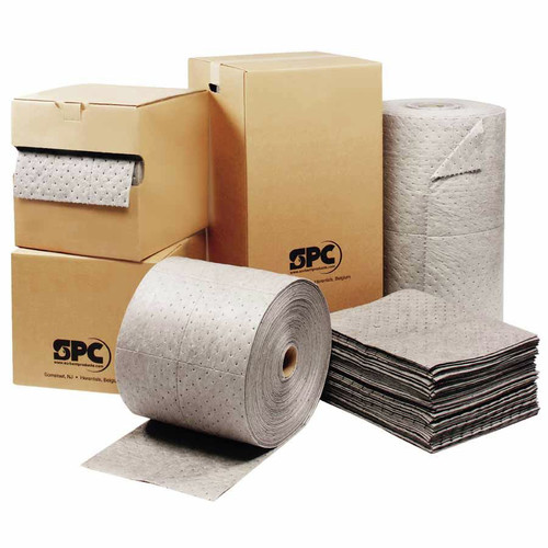 Paper Towels and Napkins | SPC MRO350-DP MRO Plus 30 in. x 150 ft. Medium Double Perforated Absorbent Roll - Gray (1 Carton) image number 0