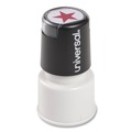 | Universal UNV10081 Pre-Inked/Re-Inkable STAR Round Message Stamp - Red Ink image number 0