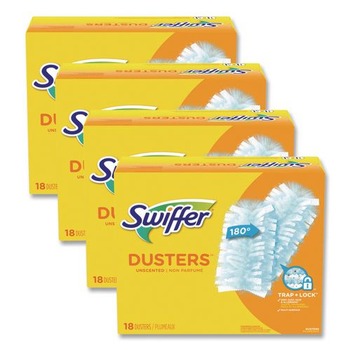 Swiffer 2 in. x 6 in. Dust Lock Fiber Refill Dusters - Light Blue (72/Carton)