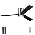 Ceiling Fans | Prominence Home 51465-45 52 in. Remote Control Espy Flush Mount Indoor LED Ceiling Fan with Light - Gun Metal image number 0