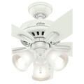 Ceiling Fans | Hunter 51083 42 in. Newsome Fresh White Ceiling Fan with Light image number 4