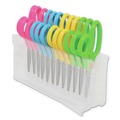 Office Jansan | Westcott 14872 5 in. Kids' Scissors with Pointed Tip, 2 in. Cut Length, and Antimicrobial Protection - Assorted (12/Pack) image number 1