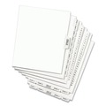 Office Jansan | Avery 11397 11 in. x 8.5 in. 26-Tab Preprinted Legal Exhibit Side 76 to 100 Tab Index Dividers - White (1-Set) image number 1