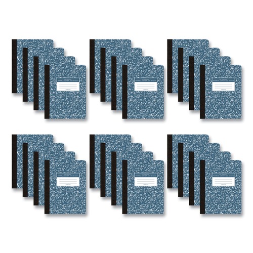 Notebooks & Pads | Roaring Spring 77261 9.75 in. x 7.5 in. Sheets Hardcover Marble Composition Book - Blue Marble Cover (24/Carton) image number 0