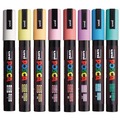 Permanent Markers | uni-ball PC5M8CSOFTCOLORS Medium Bullet Tip 1.8 mm/2.5 mm Water-Based Paint Markers - Assorted Colors (8/Set) image number 3