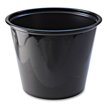 Fabri-Kal 5.5 oz. Plastic Portion Cups - Black (2500/Carton)