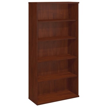 Bush 35.63 in. x 15.38 in. x 72.78 in. Series C Collection Five-Shelf Bookcase - Hansen Cherry