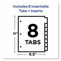 Office Jansan | Avery 11111 Big Tab 11 in. x 8.5 in. 8-Tab Double-Sided Gold Edge Reinforcing Insertable Dividers - Assorted Tabs/Buff (1-Set) image number 4