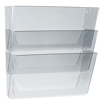 PRODUCTS | Storex 70229U06C Legal Size 16 in. x 14 in. 3 Pocket Wall File - Clear (3/Pack)