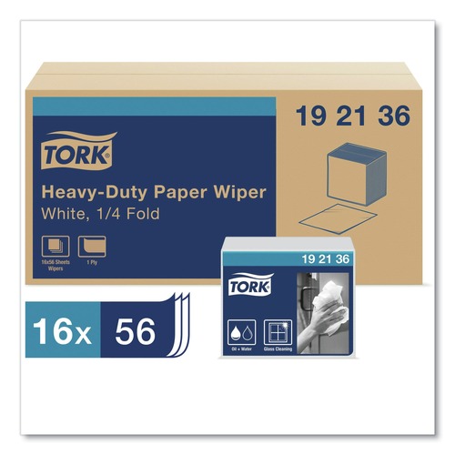 Tork 1/4 Fold 1-Ply 12.5 in. x 13 in. Heavy-Duty Paper Wiper