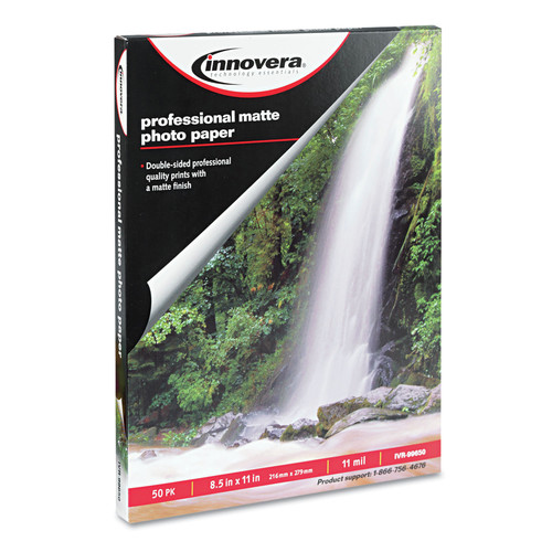 Innovera IVR99650 8.5 in. x 11 in. Heavyweight Photo Paper - Matte White (50/Pack) image number 0
