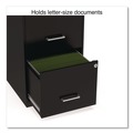 Office Filing Cabinets & Shelves | Alera 2806262 14 in. x 18 in. x 24.1 in. Soho 2-Drawer Vertical Letter File Cabinet - Black image number 2
