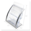 Office Jansan | Deflecto 693745 11.25 in. x 6.94 in. x 13.31 in. 3-Tier Literature Holder - Leaflet Size, Silver image number 6