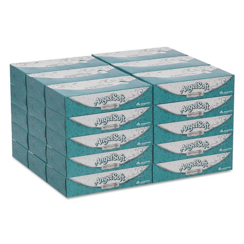 Cleaning & Janitorial Supplies | Georgia Pacific Professional 48580 2-Ply Premium Facial Tissues in Flat Box - White (100-Sheets, 30-Boxes/Carton) image number 0