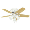 Ceiling Fans | Hunter 51090 42 in. Builder Low Profile Snow White Ceiling Fan with LED image number 2