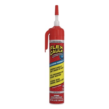 Flex Seal Products Flex Caulk 6.5 oz. Aerosol Can Hi-Performance Silicone Caulk - Dries Clear (4/Carton)
