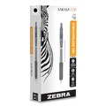 Pens | Zebra 48710 0.7 mm Medium Sarasa Retractable Clip Gel Pen - Black Ink, Clear/Black Barrel (1-Dozen) image number 1