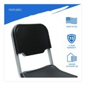  | Iceberg 64111 Rough n Ready 17.5 in. Seat Height Supports Up to 500 lbs. Stack Chair - Black Seat/Back/Base (4/Carton) image number 8