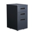 Office Carts & Stands | Alera ALEPABBFCH 14.96 in. x 19.29 in. x 27.75 in. 3-Drawers: Box/Box/File Legal/Letter Left or Right File Pedestal - Charcoal image number 0