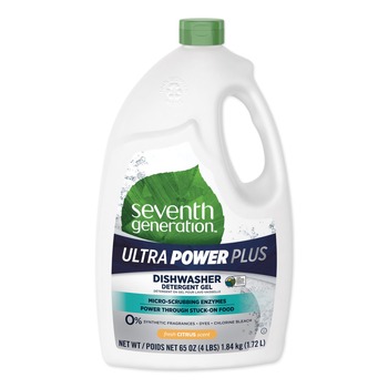 Seventh Generation SEV 22929CT Ultra Power Plus 65 oz. Natural Auto Dishwasher Gel - Fresh Citrus (6/Carton)