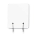 Office Furniture Accessories | MasterVision GL3501393 Protector Series 55.1 in. x 0.16 in. x 35.4 in. Frameless Glass Desktop Divider - Clear/Aluminum (1/Carton) image number 0
