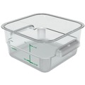Bulk Savings Pricing 2 | Carlisle 1195007 7.13 in. x 7.13 in. x 3.8 in. 2 qt. Squares Polycarbonate Food Storage Container - Clear image number 0