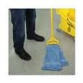 Mops | Boardwalk BWK502BLNB Super Loop Wet Cotton/Synthetic Mop Head - Medium, Blue image number 6