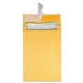 Office Jansan | Quality Park QUA93336 #13 1/2 Square Flap Redi-Strip Closure 10 in. x13 in. Redi-Strip Kraft Expansion Envelope - Brown Kraft (25/Pack) image number 1